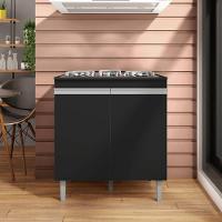 Balcão Armário Cooktop Andréia 79cm 4 Ou 5 Bocas 2 Portas - 1