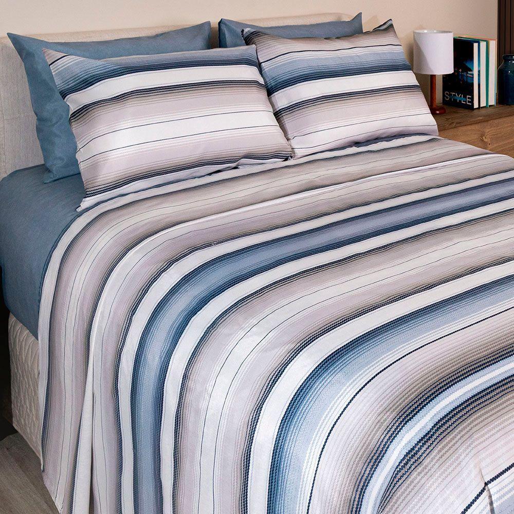 Jogo De Cama Duplo Casal 4 Peças 140 Fios 250x220cm Augusto Realce Premium - Sultan - 3