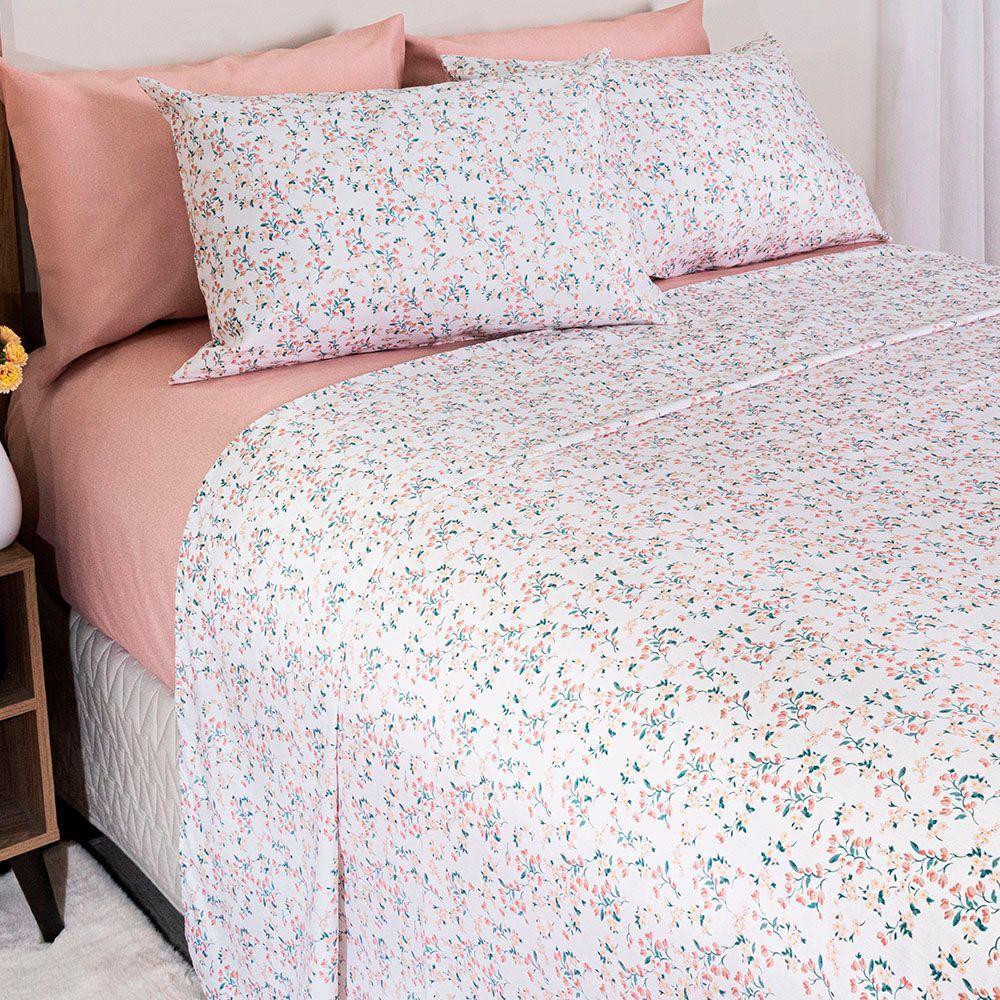 Jogo De Cama Duplo Casal 4 Peças 140 Fios 250x220cm Clarice Realce Premium - Sultan - 3