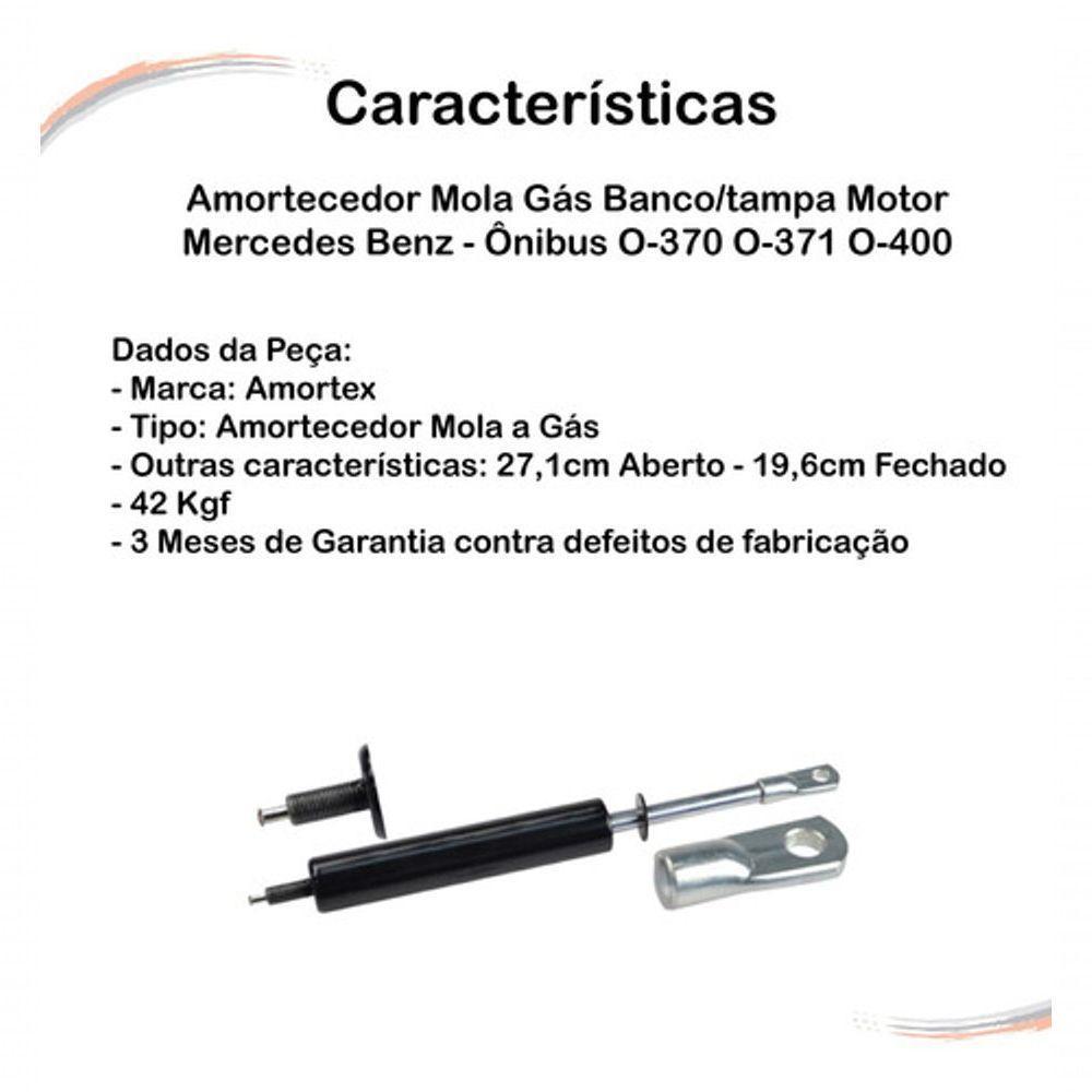 Amortecedor Mola Gás Banco/tampa Motor Mercedes ônibus O-370 [f103] - 3