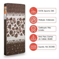 Colchão Solteiro Firme Espuma D45 Coretto Certificado Inmetro