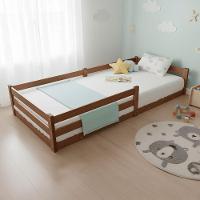 Cama Solteiro Infantil Montessoriana 100% Madeira Com Proteção Lateral Atraente - 1