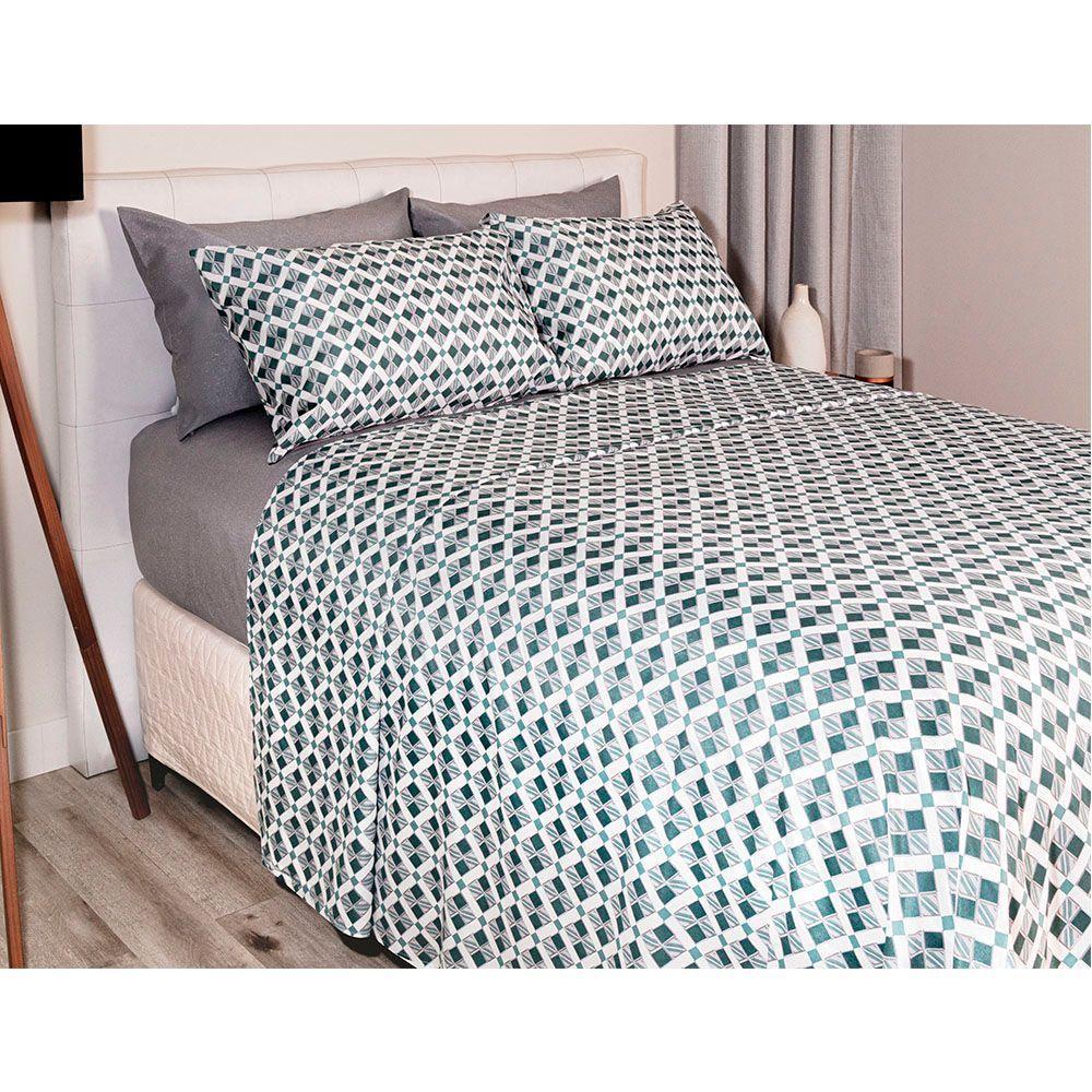 Jogo De Cama Duplo Casal 4 Peças 140 Fios 250x220cm Cael Realce Premium - Sultan - 2