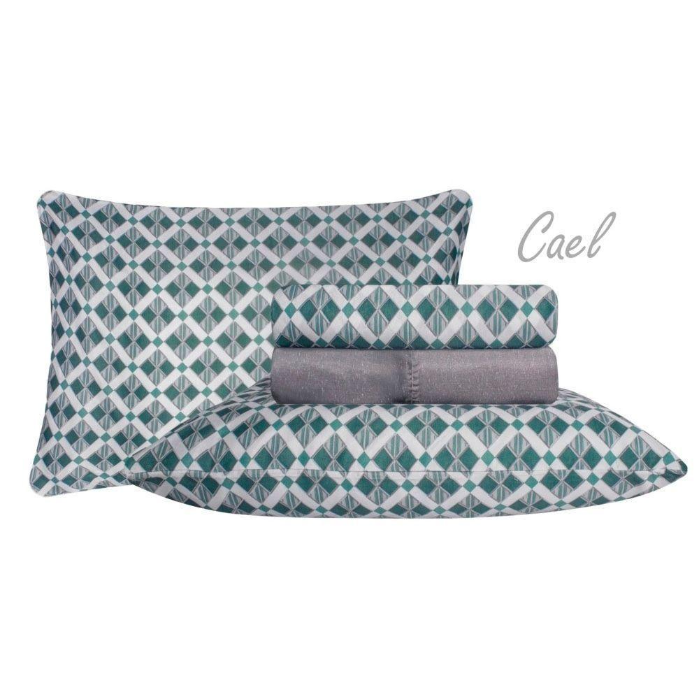 Jogo De Cama Duplo Casal 4 Peças 140 Fios 250x220cm Cael Realce Premium - Sultan - 6