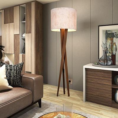 Luminária Abajur Tripé De Chão Paris Retrô Moderna Bivolt Marmorizada