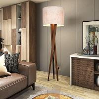 Luminária Abajur Tripé De Chão Paris Retrô Moderna Bivolt Marmorizada - 1