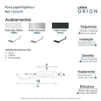 Porta Papel Higiênico Orion Alto Brilho Grego Metal