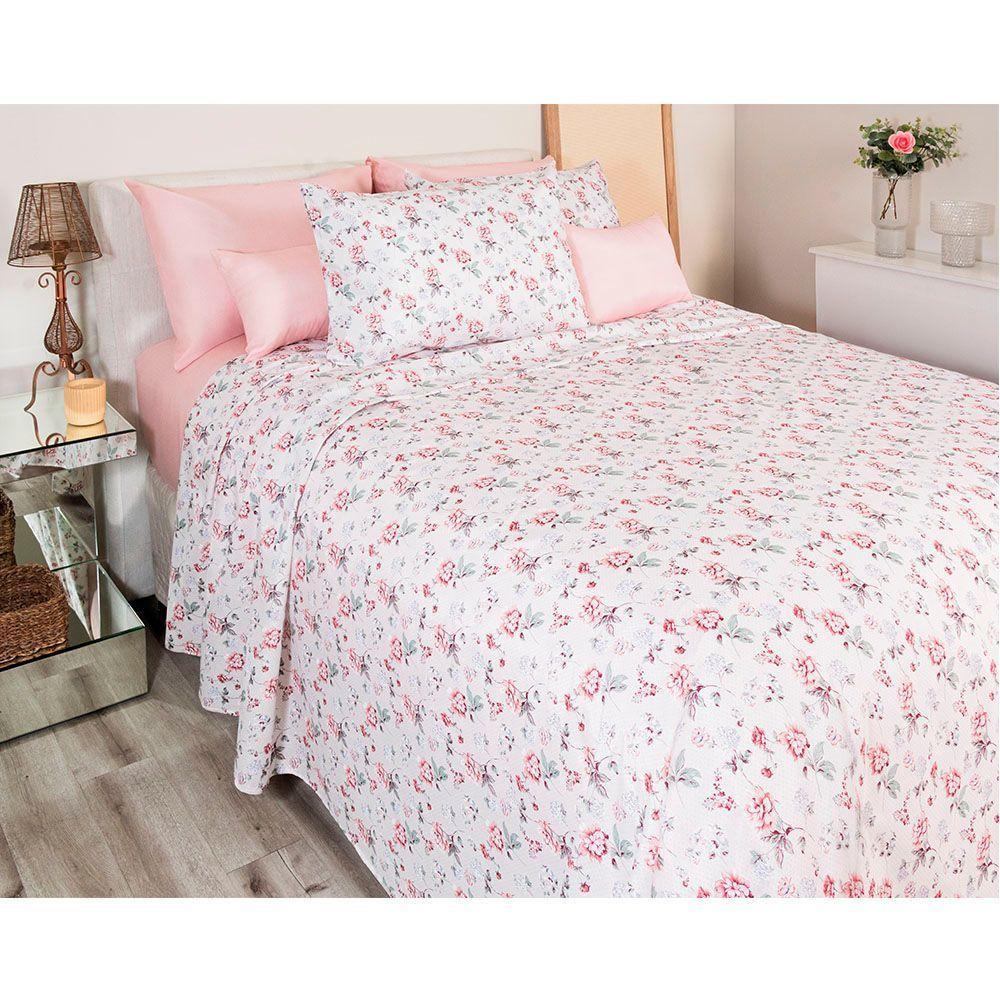 Jogo De Cama Duplo Casal 4 Peças 140 Fios 250x220cm Catarina Realce Premium - Sultan - 2