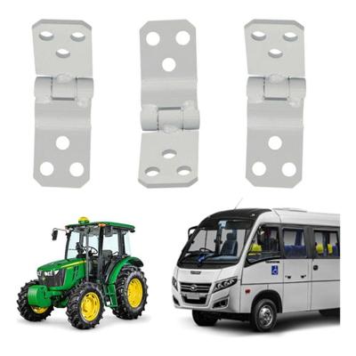 Kit 3 Dobradiças P/ Porta Ferro Agrícola ônibus Uso Geral - Un / 3 [f103]