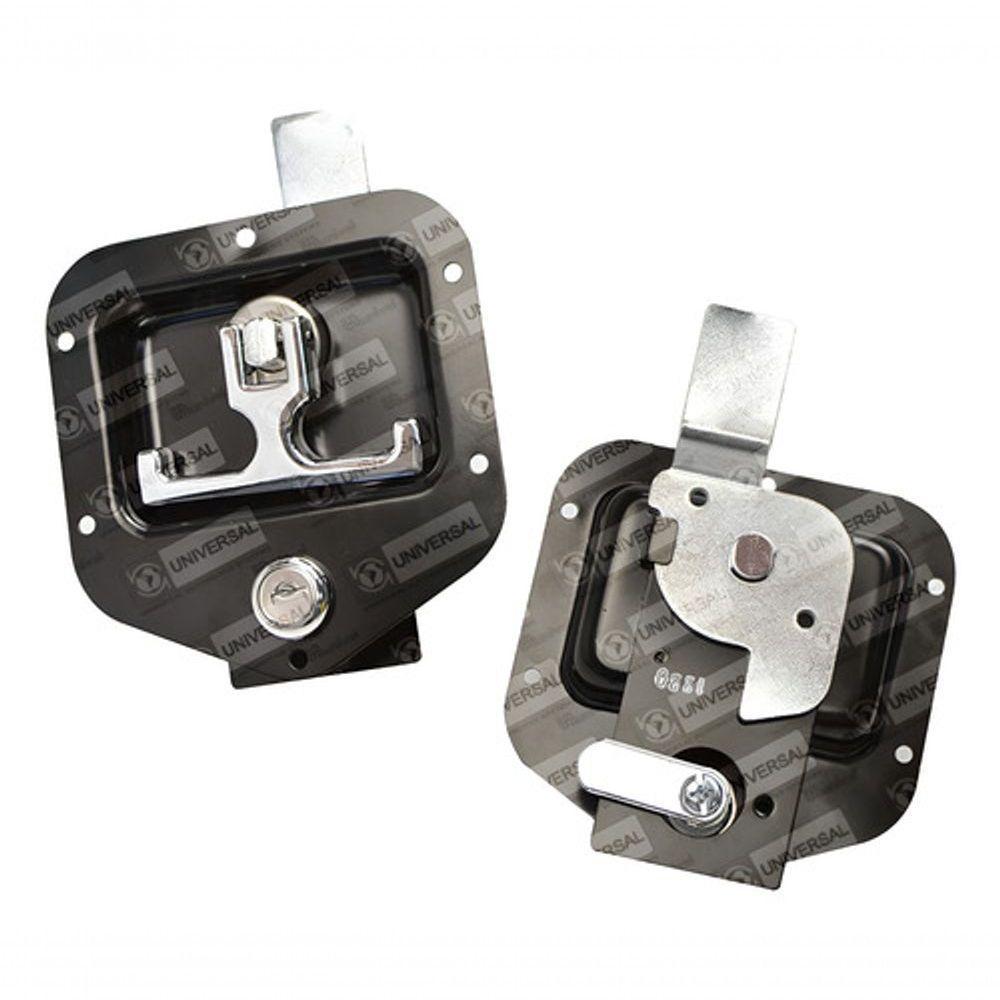 Maçaneta Externa Porta Inox Uso Geral ônibus Preta [f103] - 1