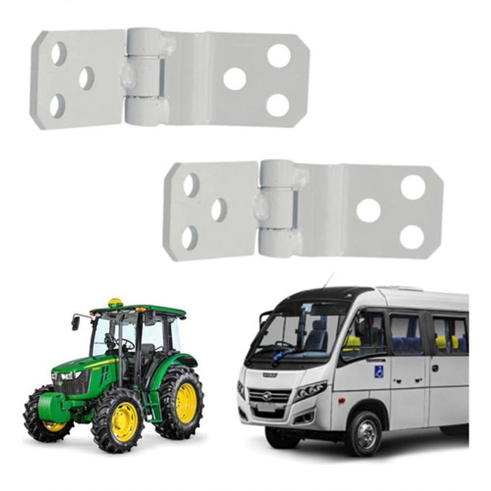 Par 2 Dobradiças P/ Porta Ferro Agrícola ônibus E Uso Geral - Un / 2 [f103] - 1