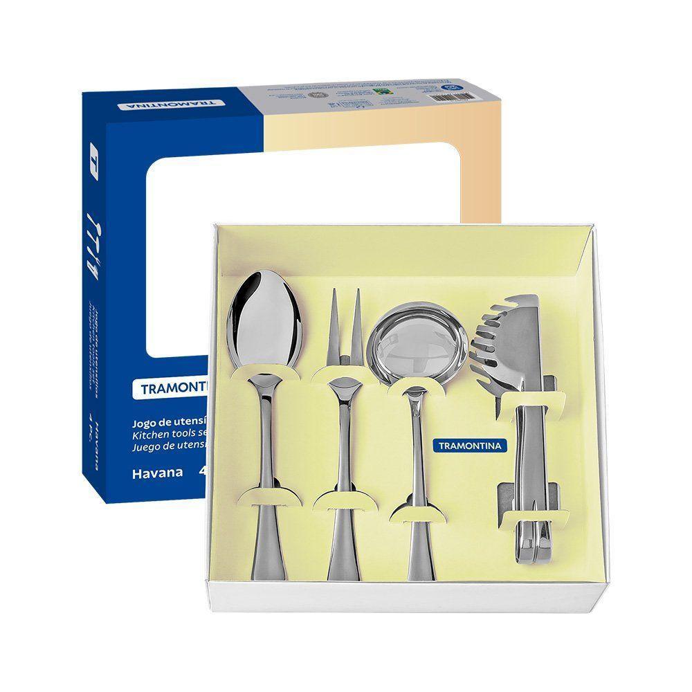 Jogo De Utensílios 4 Peças Tramontina Havana 66945710 Inox - 2