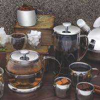 Kit Para Café Com Xícara, Pires Quadrado E Colher Tramontina 64430800 80ml Inox