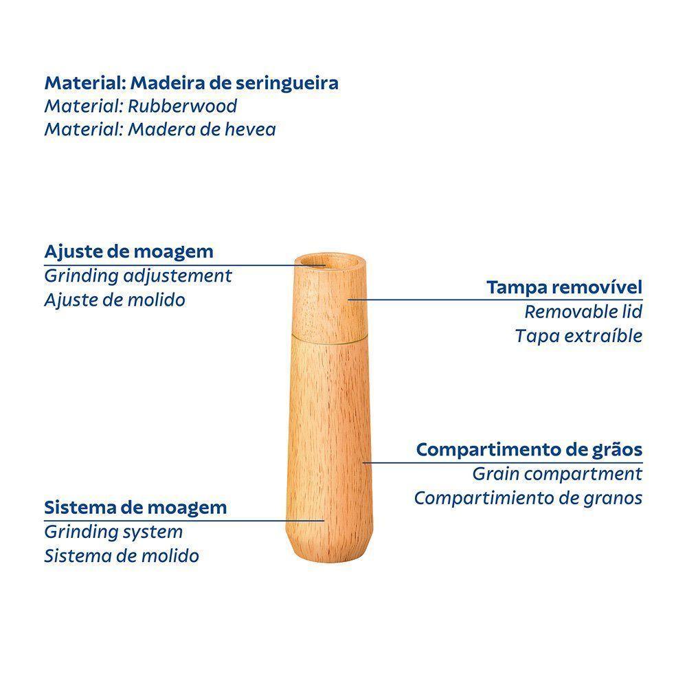 Moedor De Sal E Pimenta Tramontina Realce 61657020 19,7cm Madeira - 3