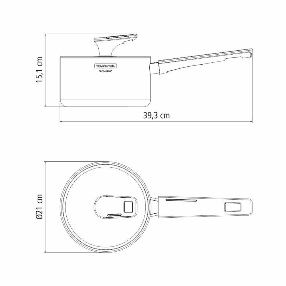 Panela Corpo Triplo Tramontina Grano Baquelite 62161200 Inox - 5