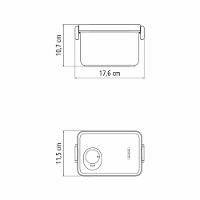 Pote Organizador De Geladeira Tramontina Organizzare 61820090 Com Tampa 900ml Transparente - 9