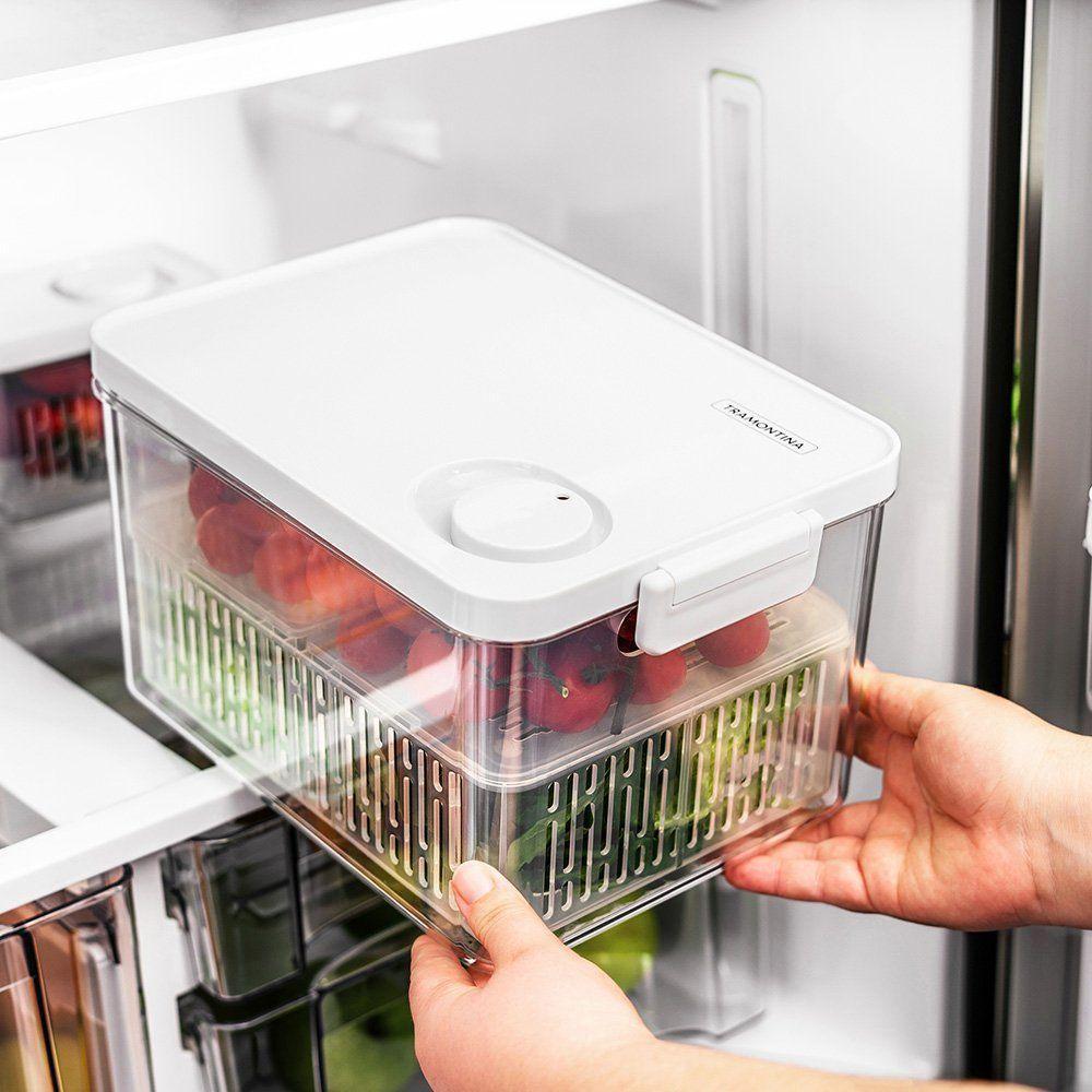 Pote Organizador De Geladeira Tramontina Organizzare 61820620 Com Tampa 6,2l Transparente - 4