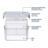 Pote Organizador De Geladeira Tramontina Organizzare 61820620 Com Tampa 6,2l Transparente - 9