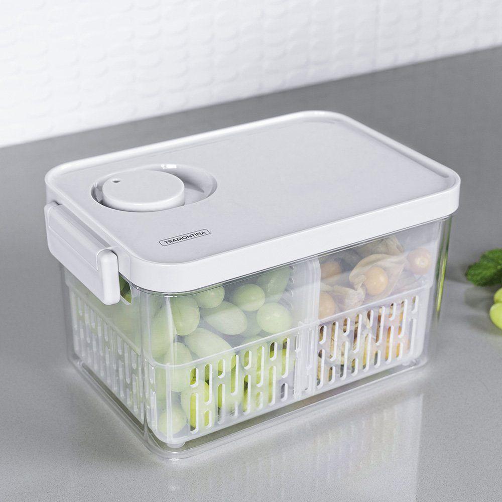 Pote Organizador De Geladeira Tramontina Organizzare 61820280 Com Tampa 2,8l Transparente - 5