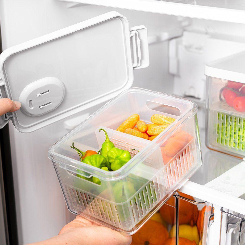 Pote Organizador De Geladeira Tramontina Organizzare 61820280 Com Tampa 2,8l Transparente - 6