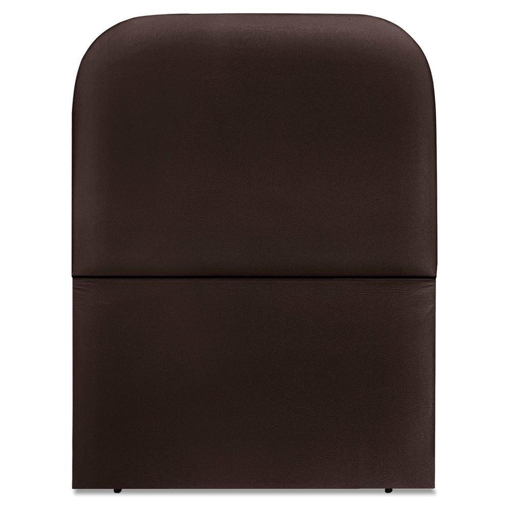 Cabeceira Solteiro 90 Cm Com Frame Alana Corino Marrom Artte Marrom - 5