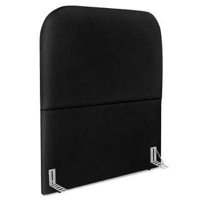 Cabeceira Solteiro 90 Cm Com Frame Alana Corino Preto Artte Preto