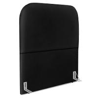 Cabeceira Solteiro 90 Cm Com Frame Alana Corino Preto Artte Preto - 1