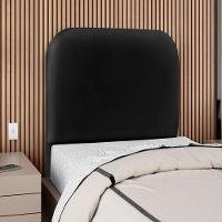 Cabeceira Solteiro 90 Cm Com Frame Alana Corino Preto Artte Preto - 2