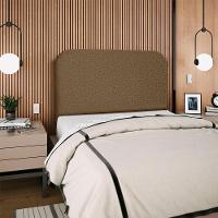 Cabeceira Queen 160 Cm Com Frame Alana Linho Marrom Artte Marrom - 9