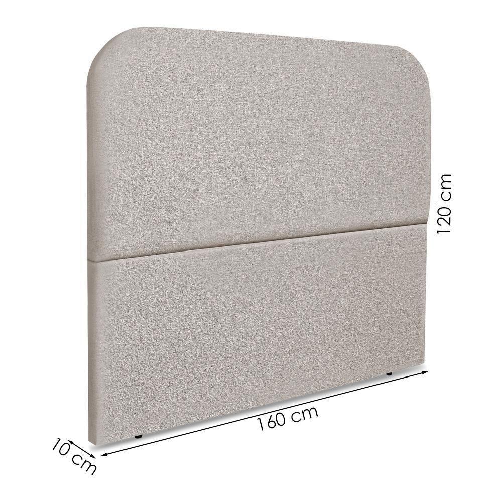 Cabeceira Queen 160 Cm Com Frame Alana Linho Cinza Artte Cinza - 9