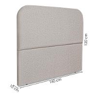Cabeceira Queen 160 Cm Com Frame Alana Linho Cinza Artte Cinza - 9