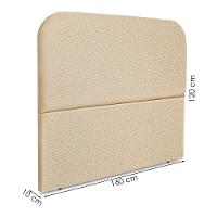 Cabeceira Queen 160 Cm Com Frame Alana Linho Bege Artte Bege - 3