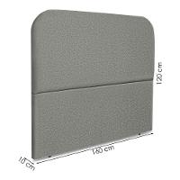 Cabeceira Queen 160 Cm Com Frame Alana Linho Cinza Escuro Artte Cinza Escuro - 3