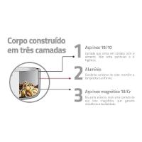 Caldeirão Corpo Triplo Tramontina Grano Baquelite 62165240 Inox - 2