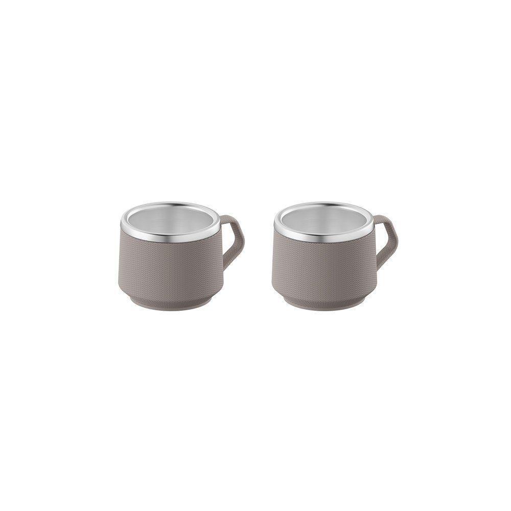 Conjunto 2 Xícaras Para Café Tramontina 64760308 80ml Cinza - 1