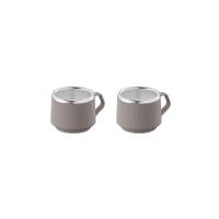 Conjunto 2 Xícaras Para Café Tramontina 64760308 80ml Cinza - 1