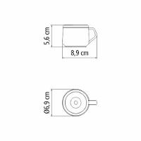 Conjunto 2 Xícaras Para Café Tramontina 64760308 80ml Cinza - 5
