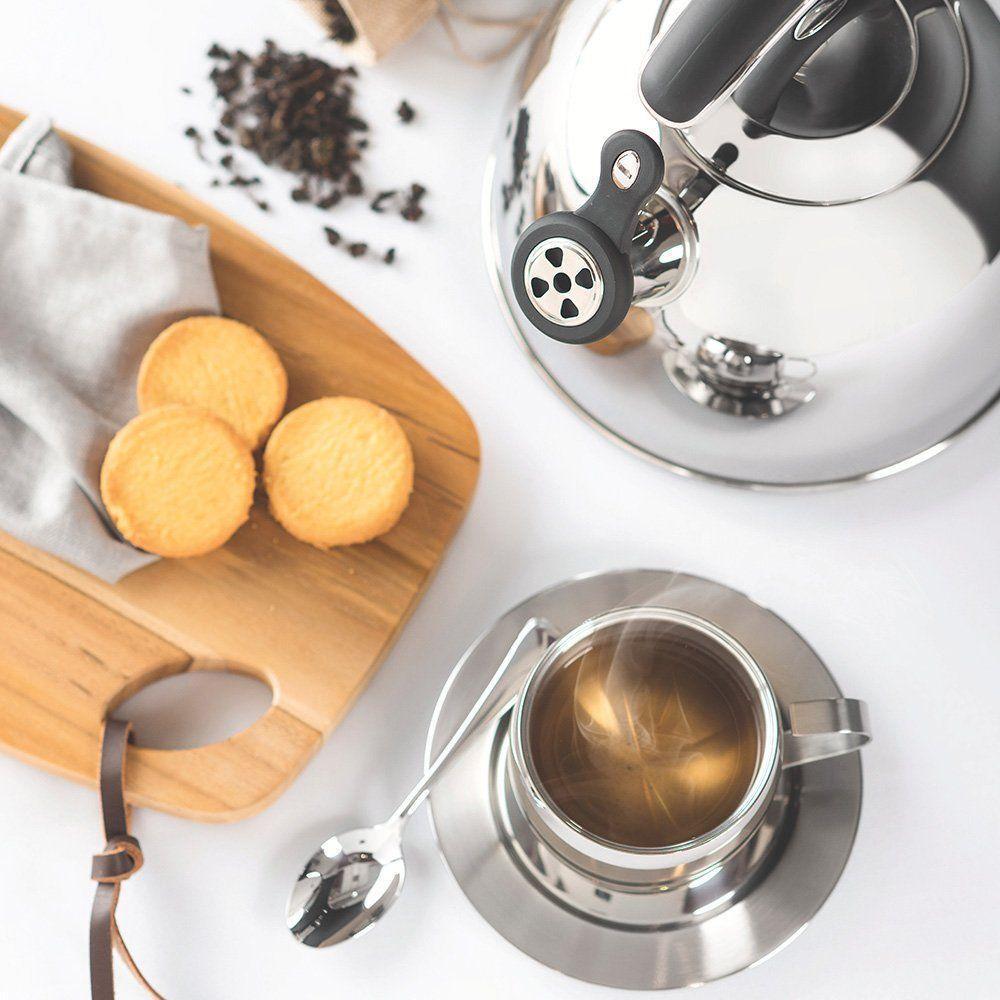 Conjunto 2 Xícaras Para Chá E Capuccino Tramontina 64430790 230ml Inox - 5