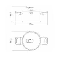 Caçarola Funda Corpo Triplo Tramontina Grano Baquelite 62164240 Inox - 6