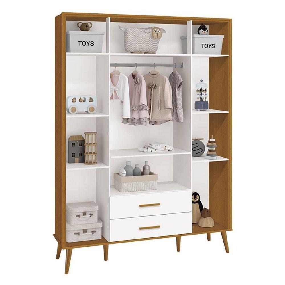 Quarto De Bebê Isis 4 Portas Branco Acetinado Savana Com Colchão Gazin - Reller - 2