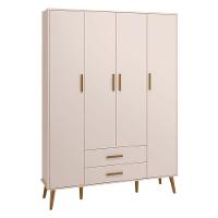 Quarto De Bebê Isis 4 Portas Rosa Acetinado - Reller - 3