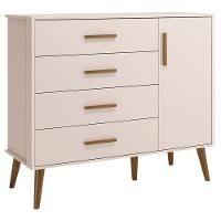 Quarto De Bebê Isis 4 Portas Rosa Acetinado - Reller - 10