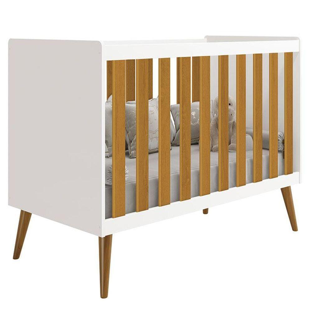 Quarto De Bebê Isis 4 Portas Com Gaveteiro Branco Acetinado Savana - Reller - 8