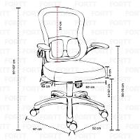 Cadeira De Escritório Executiva Base Preta Com Rodinha Fortt Linea Preta - Csf20-pt - 5