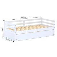 Bicama Solteiro Slim Rb Madeira Maciça Branco Housin