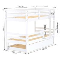 Treliche Infantil Slim Com Grade De Proteção Madeira Maciça Branco Housin - 5