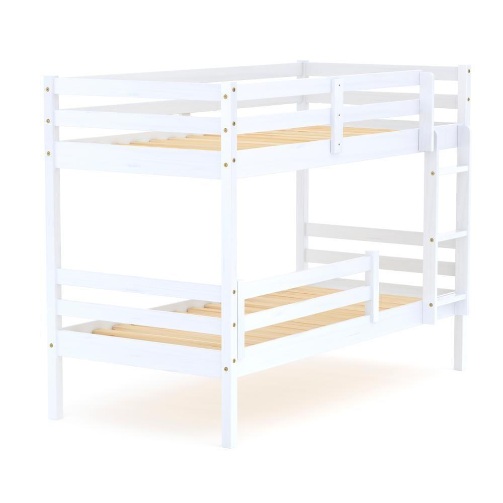 Beliche Solteiro Slim Com Grade De Proteção Madeira Maciça Branco Housin - 2