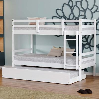 Treliche Solteiro Slim Madeira Maciça Branco Housin