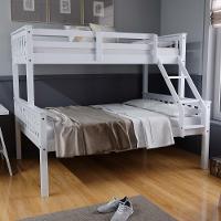 Beliche Com Cama Casal Prime Madeira Maciça Branco Housin - 1