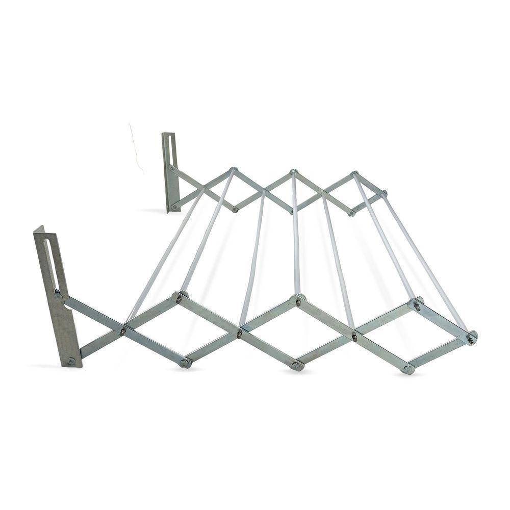 Varal De Parede Retrátil Aço Sanfonado 80cm - 1